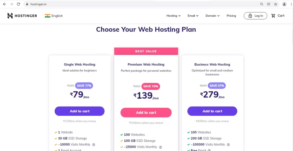 Hostinger web Hosting in Hindi