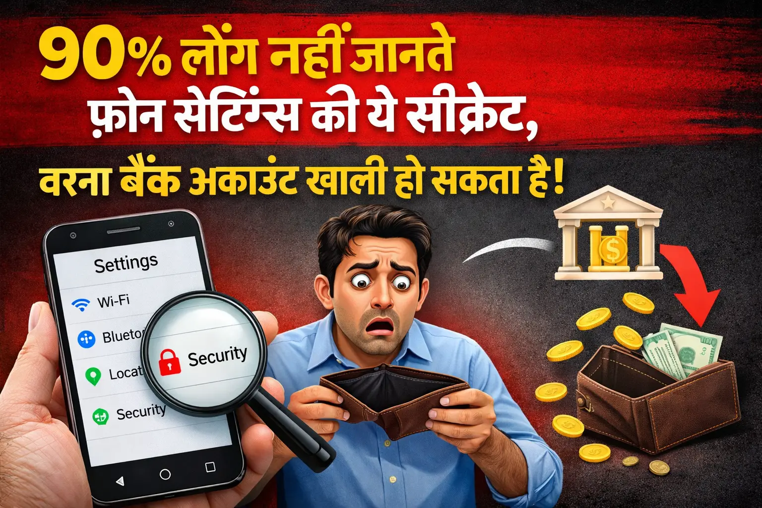 90% लोग नहीं जानते फ़ोन सेटिंग्स की ये सीक्रेट, वरना बैंक अकाउंट खाली हो सकता है!